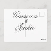 Carte Postale Simple couple de mariage nom calligr stylé élégant (Dos)