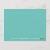 Carte Postale Simple Couronne Florale Script Merci Entreprise (Dos)