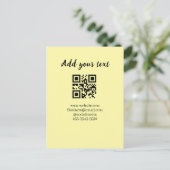 Carte Postale simple custom QR code add your name text  Classic  (Debout devant)