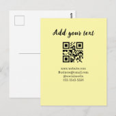 Carte Postale simple custom QR code add your name text  Classic  (Devant / Derrière)