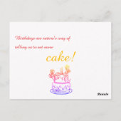 Carte postale simple de l'invitation d'anniversair (Dos)