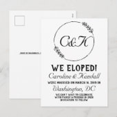 Carte postale simple de mariage avec branche d'oli (Devant / Derrière)