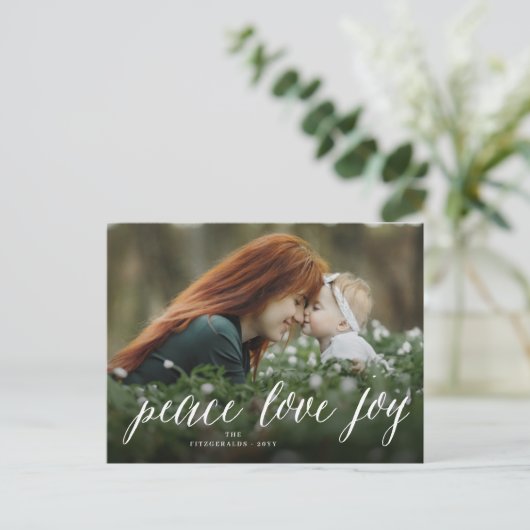 Carte postale simple de vacances de manuscrit de (Debout devant)