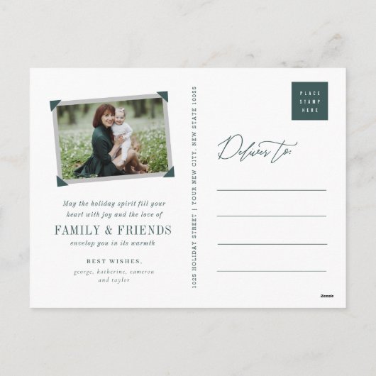 Carte postale simple de vacances de manuscrit de (Dos)