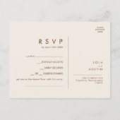 Carte Postale Simple Desert | Demande de chanson Burnt Orange RS (Dos)