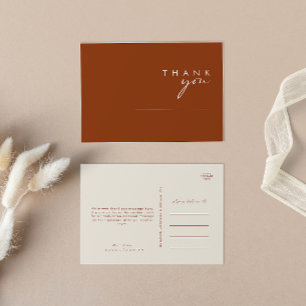 Carte Postale Simple Désert Remerciements de mariage en terre