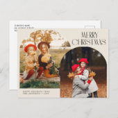 Carte Postale simple deux photos Noël vacances (Devant / Derrière)