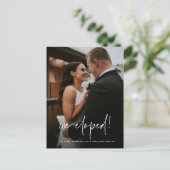 Carte Postale Simple écriture manuscrite Mariage Elopement photo (Debout devant)