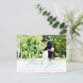 Carte Postale Simple écriture manuscrite Script Classy Mariage M (Debout devant)