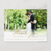 Carte Postale Simple écriture manuscrite Script Classy Mariage M (Devant)