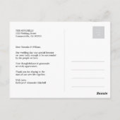 Carte Postale Simple écriture manuscrite Script Classy Mariage M (Dos)