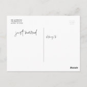 Carte Postale Simple écriture manuscrite script juste marié Mari (Dos)