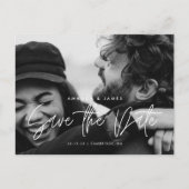 Carte Postale Simple Elegance Budget Script Photo Enregistrer la (Devant)