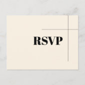 Carte Postale Simple élégant chic Crème RSVP (Devant)