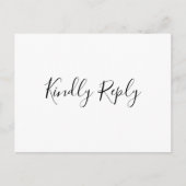 Carte Postale Simple élégant choix de repas Mariage RSVP (Devant)