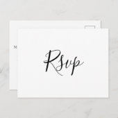 Carte Postale Simple élégant choix de repas Mariage RSVP (Devant / Derrière)