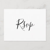 Carte Postale Simple élégant choix de repas Mariage RSVP (Devant)