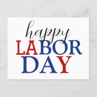Simple Elégant Joyeux Fête du Travail Rouge Blanc