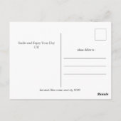 Carte Postale Simple Elegant Labor Day avec drapeau américain (Dos)