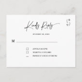 Carte Postale Simple Elegant Minimaliste personnalisé rsvp (Devant)
