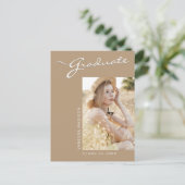 Carte Postale Simple élégant moderne | 1 Faire-part photo Grad (Debout devant)