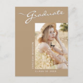 Carte Postale Simple élégant moderne | 1 Faire-part photo Grad (Devant)