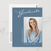 Carte Postale Simple Elegant Moderne Faire-part photo Grad (Devant / Derrière)