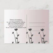 Carte Postale Simple Elegant Moderne feuilles Merci (Dos)