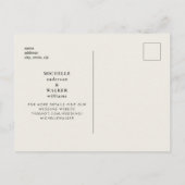 Carte Postale Simple & Élégant Monogramme Crème Save the Date (Dos)