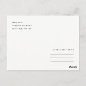 CARTE POSTALE SIMPLE ÉLÉGANT OR GRAY TYPOGRAPHIE MERCI (Dos)