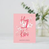 Carte Postale simple élégant rose valentine, Sweet for Friends (Debout devant)