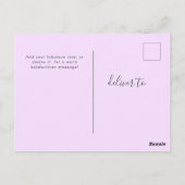 Carte Postale Simple Élégant Script Famille de photos voeux (Dos)