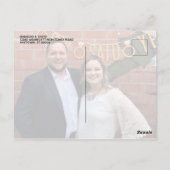 Carte Postale Simple Élégant script manuscrit Merci photo (Dos)