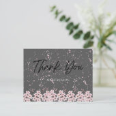 Carte Postale Simple Elegant Thank You Card (Debout devant)
