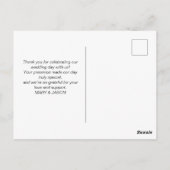 Carte Postale Simple Elegant Thank You Card (Dos)