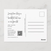 Carte Postale Simple Emerald Green Photo QR Code Enregistrer la (Dos)