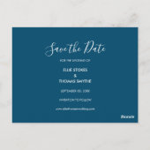Carte Postale Simple Enregistrer la Date Photo Moderne Script (Dos)