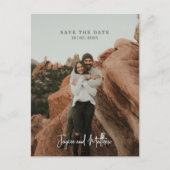 Carte Postale Simple Enregistrer la photo de date (Devant)