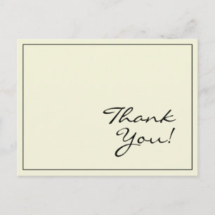 Carte postale simple et basique "Merci !"