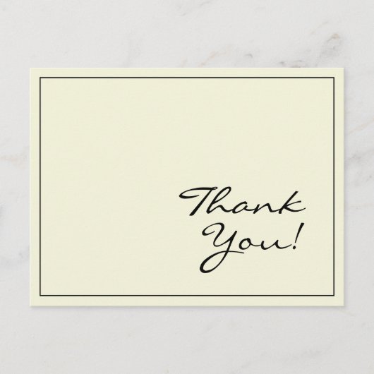 Carte postale simple et basique "Merci !" (Devant)