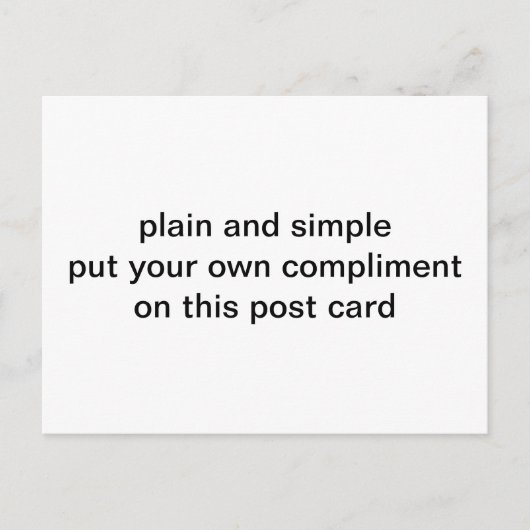 Carte Postale simple et clair (Devant)