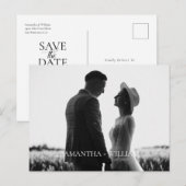 Carte Postale Simple et élégant Save the Date (Devant / Derrière)