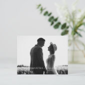 Carte Postale Simple et élégant Save the Date (Debout devant)