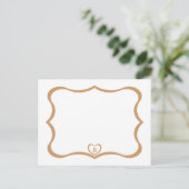 Carte postale simple et élégante avec monogramme # (Debout devant)