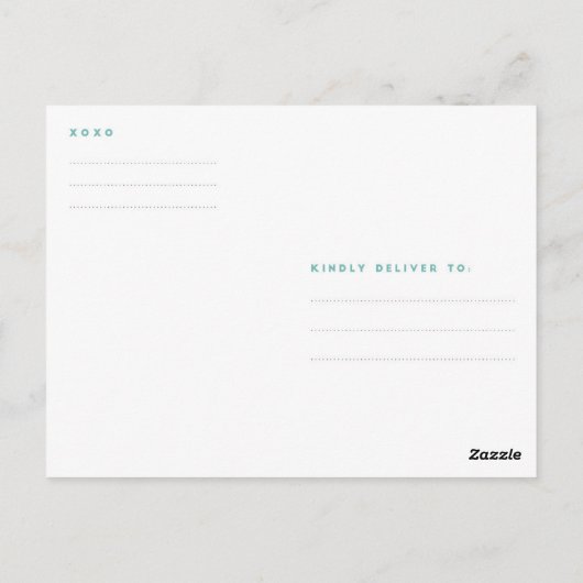 Carte postale simple et gracieuse (Dos)