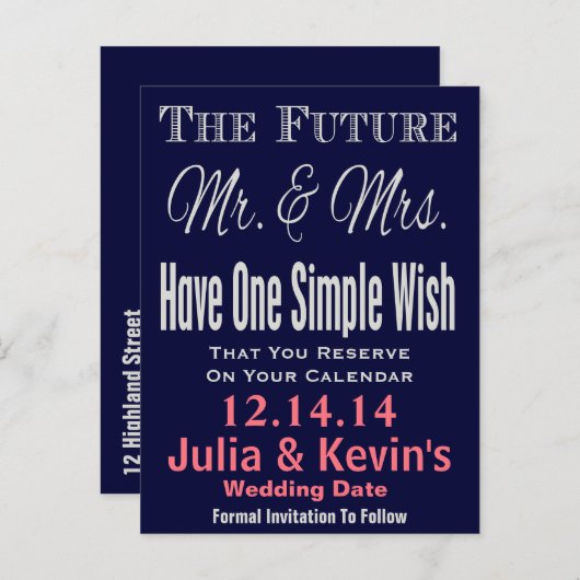 Carte postale simple et moderne pour annoncer une (Devant / Derrière)