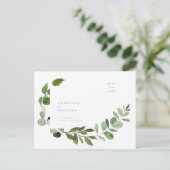 Carte Postale Simple Faire-Part de Mariage Eucalyptus (Debout devant)