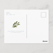 Carte Postale Simple Faire-Part de Mariage Eucalyptus (Dos)