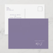 Carte Postale Simple Faire-Part de Mariage Lavande (Devant / Derrière)
