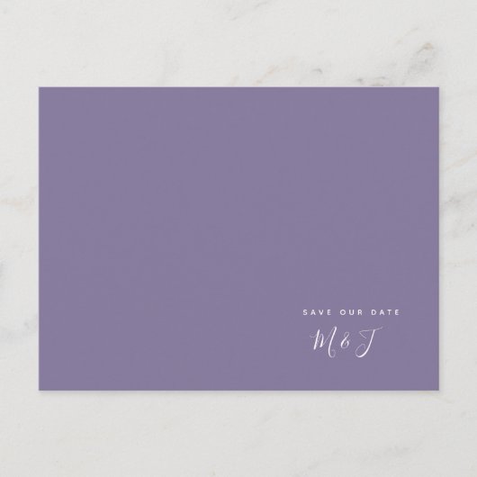 Carte Postale Simple Faire-Part de Mariage Lavande (Devant)